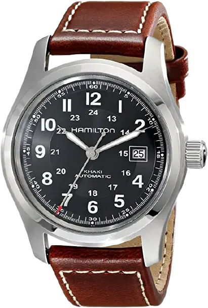 Hamilton H70555533 Khaki Field Automatic Watch with Brown Leather Band
