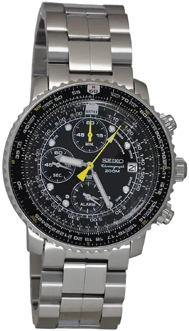 SEIKO Men's Pilot Watch Alarm Chronograph SNA411